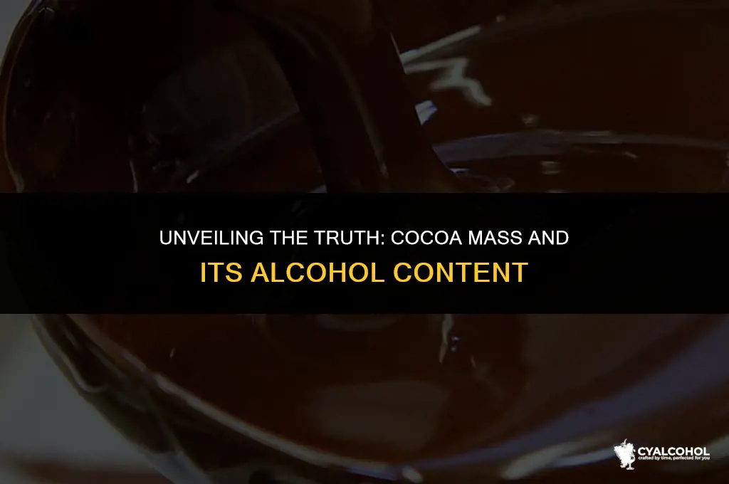 does cocoa mass have alcohol