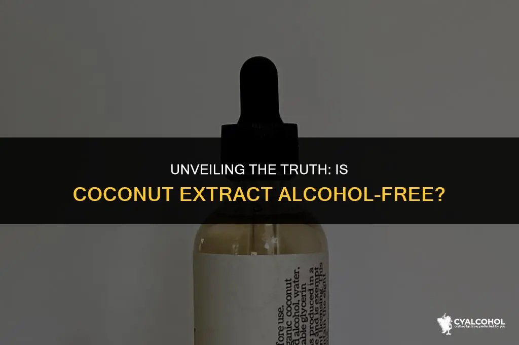 does coconut extract have alcohol