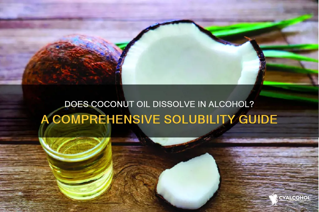 does coconut oil dissolve in alcohol
