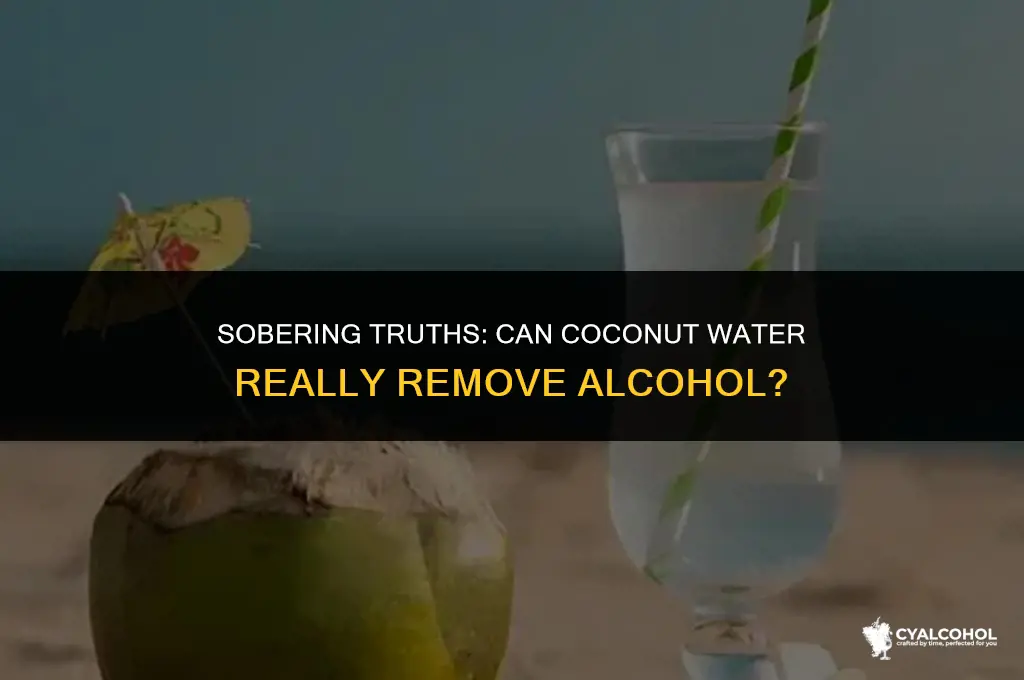 does coconut water remove alcohol