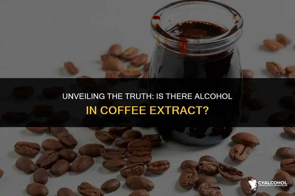 does coffee extract have alcohol
