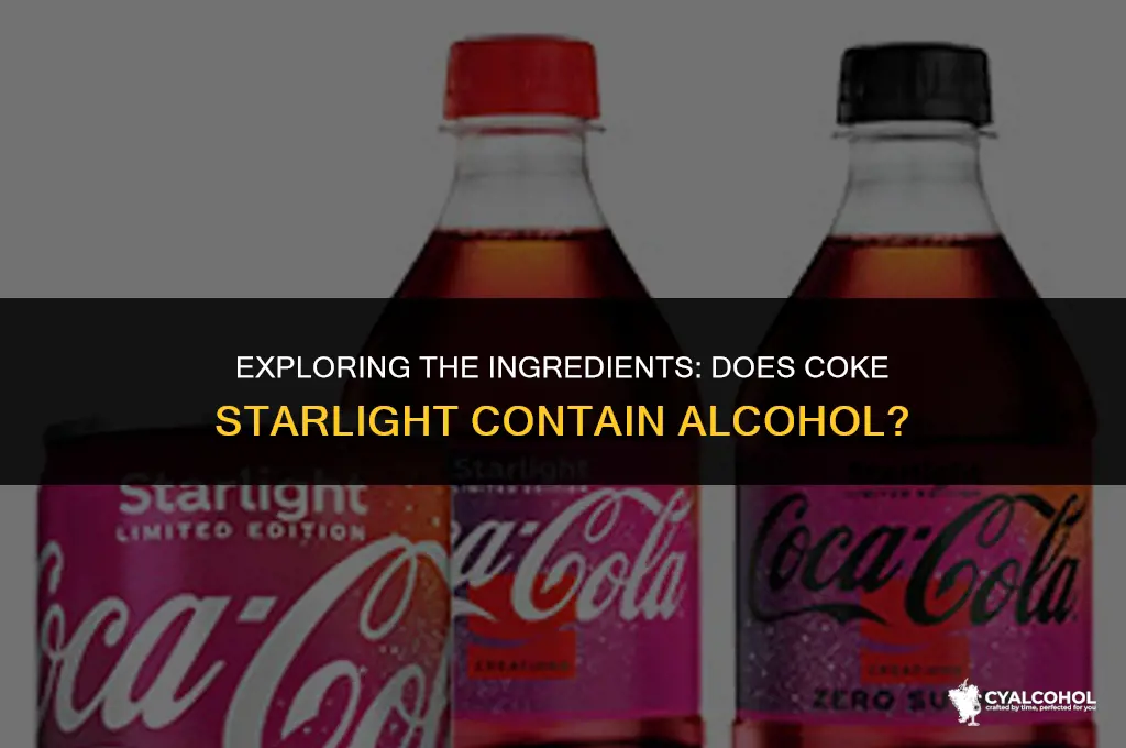 does coke starlight have alcohol
