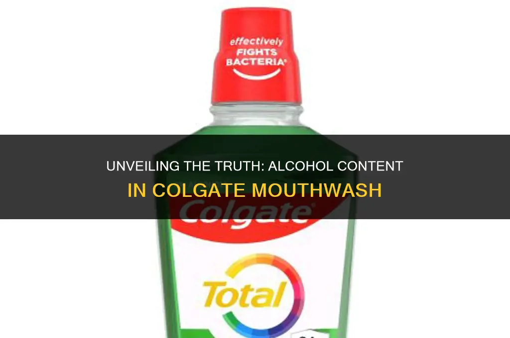 does colgate mouthwash have alcohol