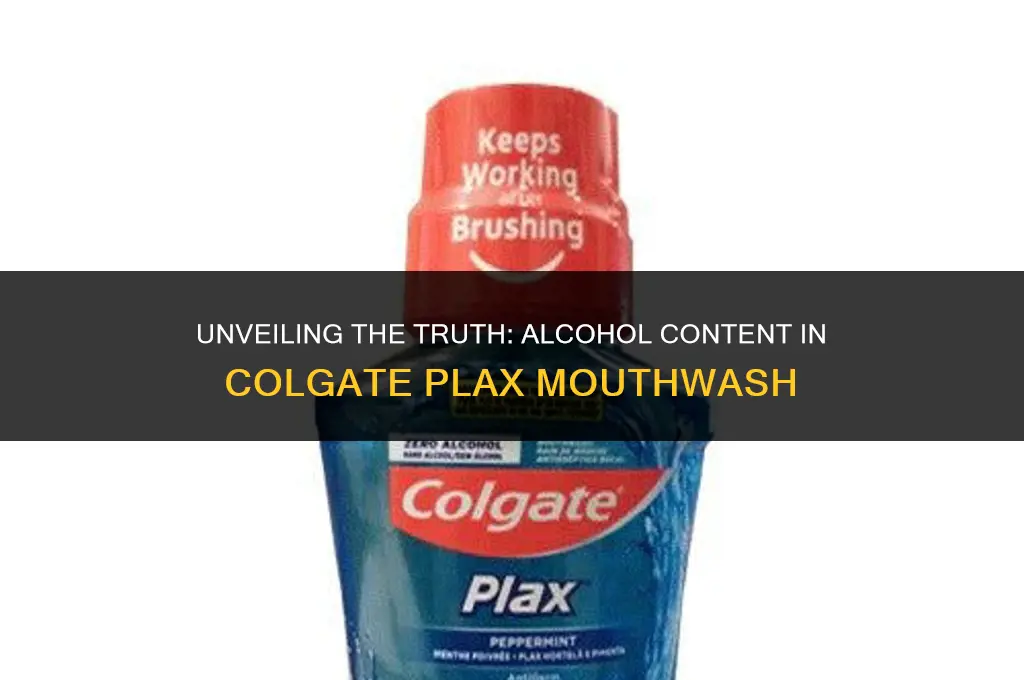 does colgate plax have alcohol