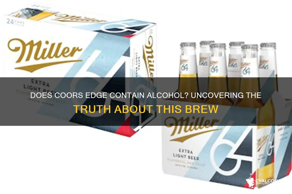 does coors edge have any alcohol