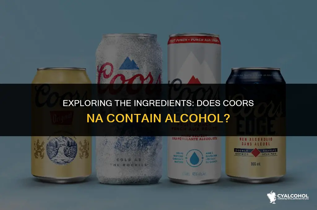 does coors na have alcohol