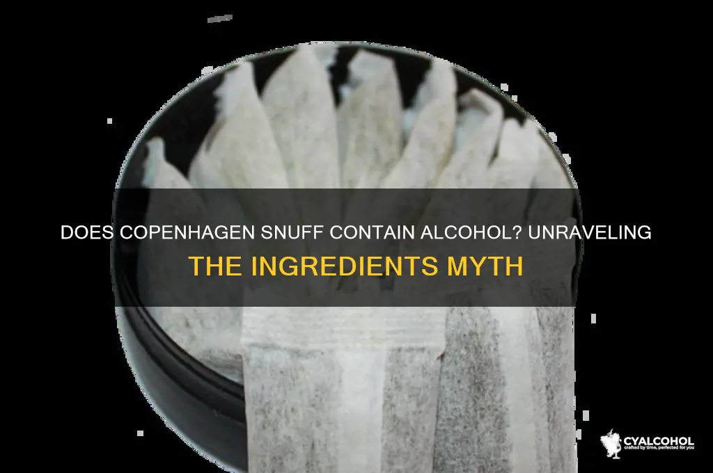 does copenhagen have alcohol in it