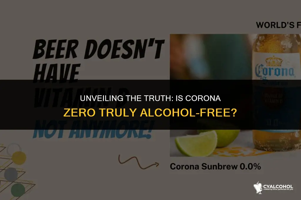 does corona 0 have alcohol