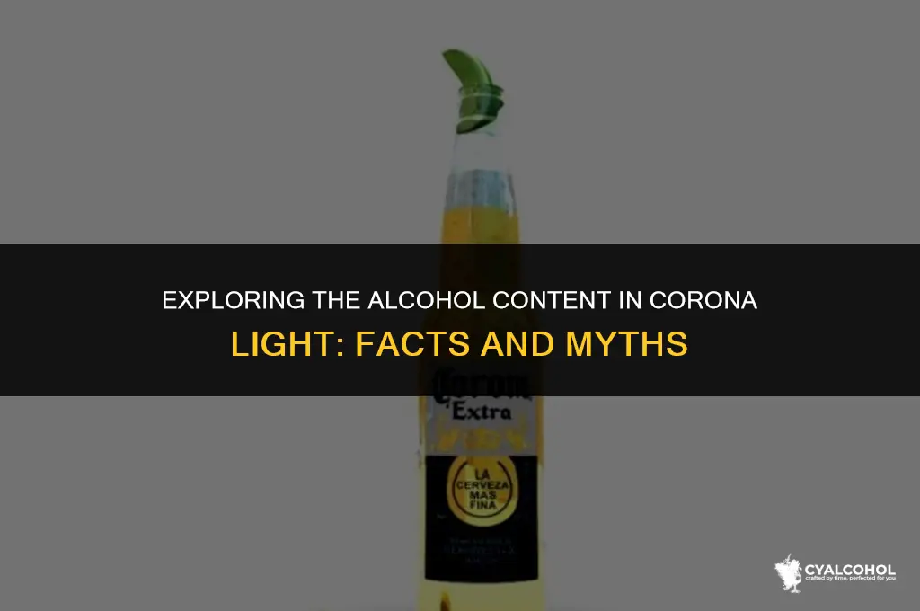 does corona light have alcohol