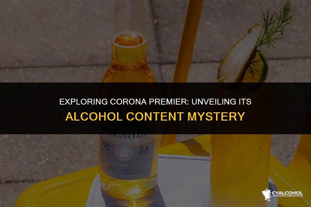 does corona premier have alcohol