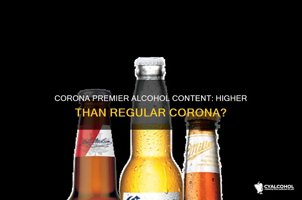 does corona premier have more alcohol
