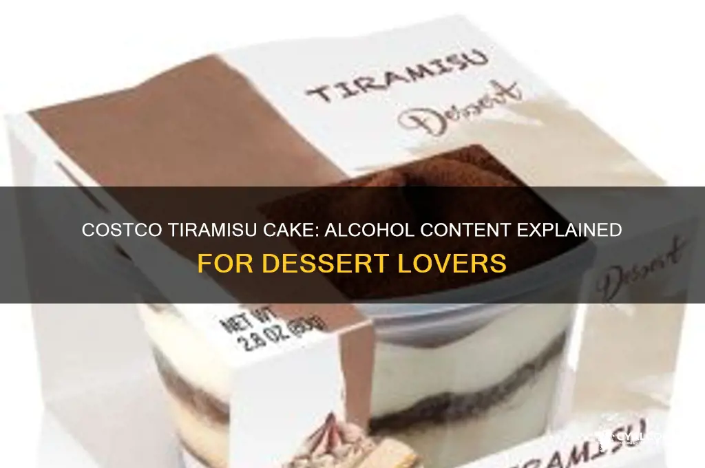 does costco tiramisu cake have alcohol