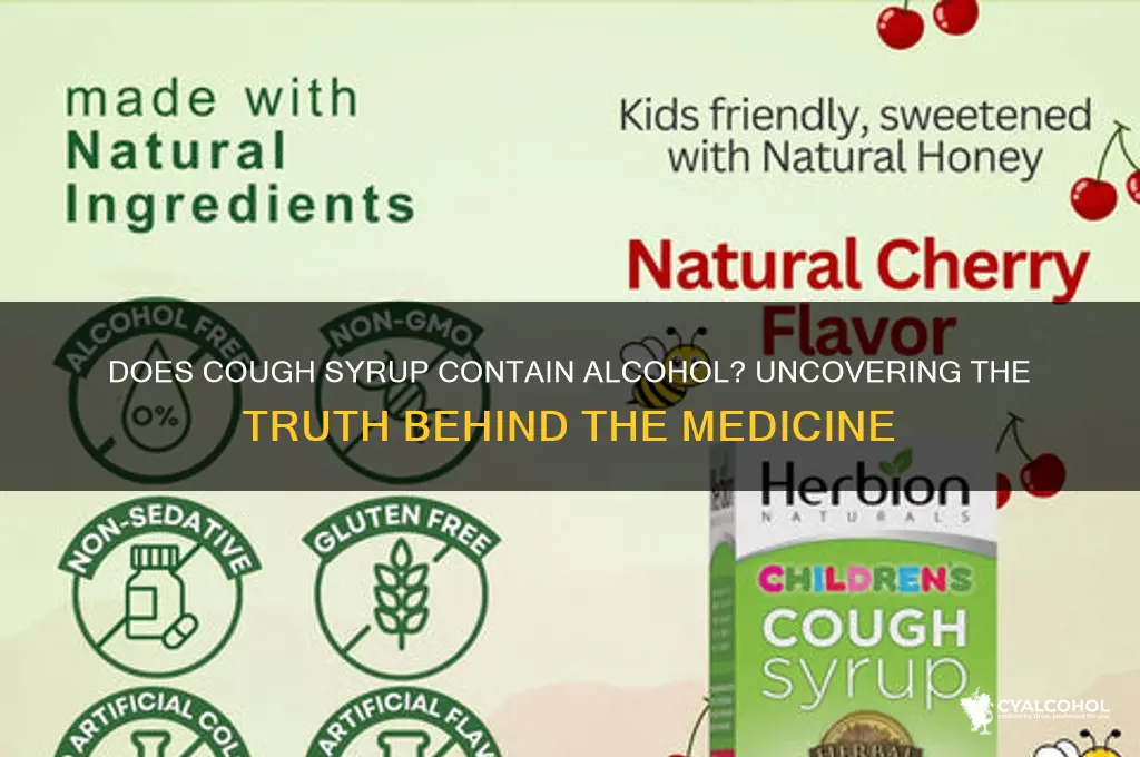 does cough syrup has alcohol