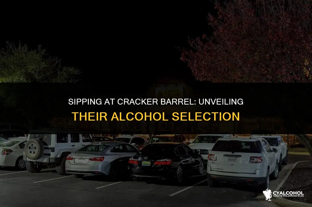 does cracker barrelz have alcohol