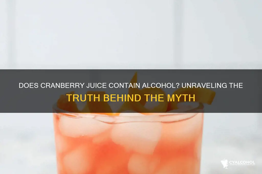 does cranberry have alcohol