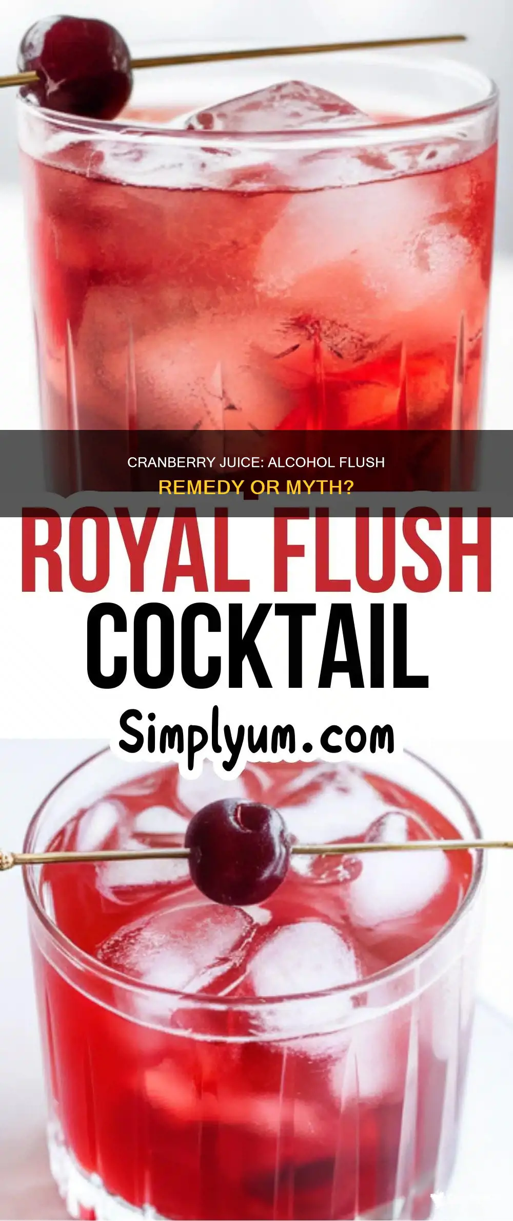 does cranberry juice flush alcohol out of your system