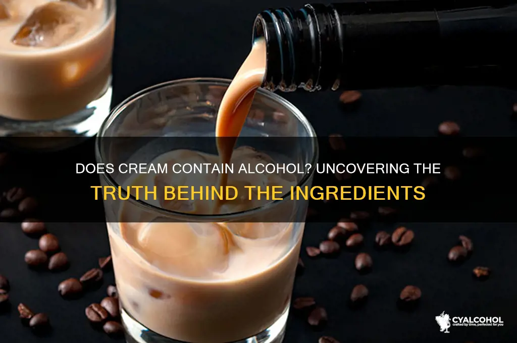 does cream have alcohol