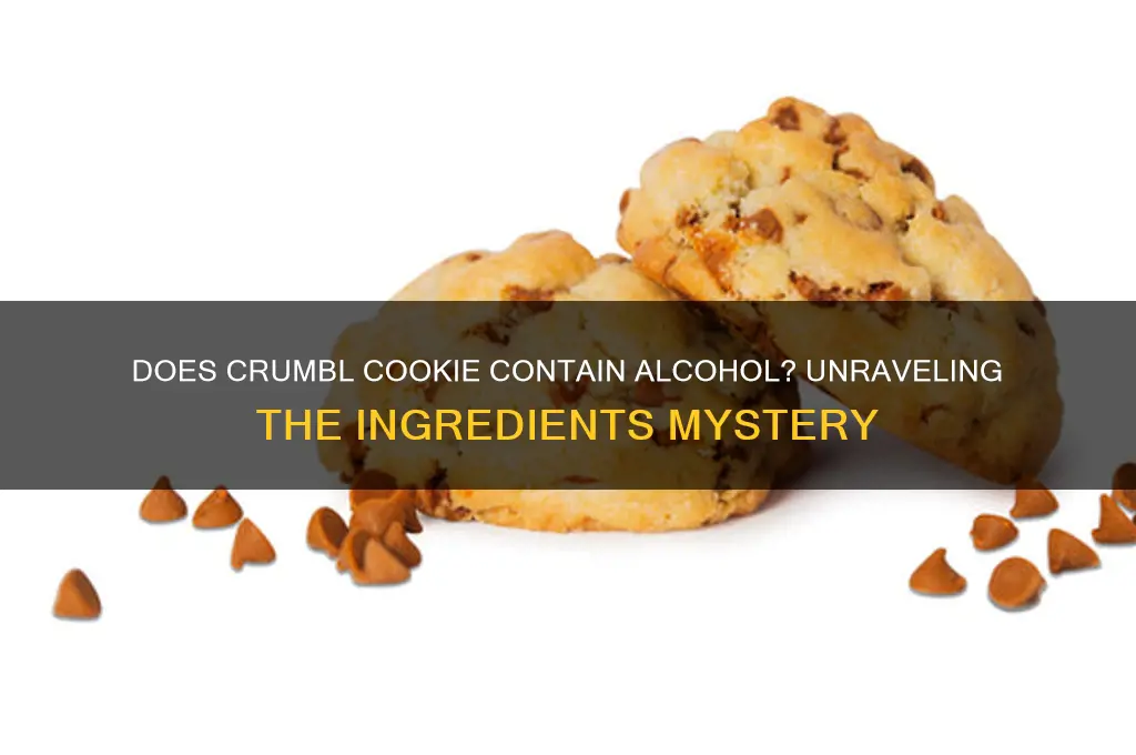 does crumbl cookie have alcohol