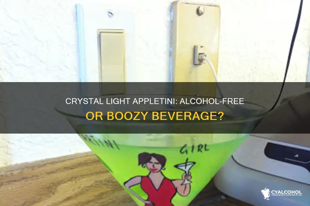 does crystal light appletini have alcohol