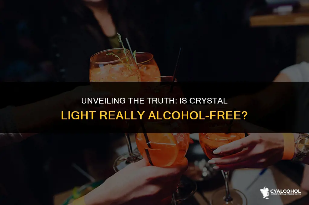 does crystal light have alcohol