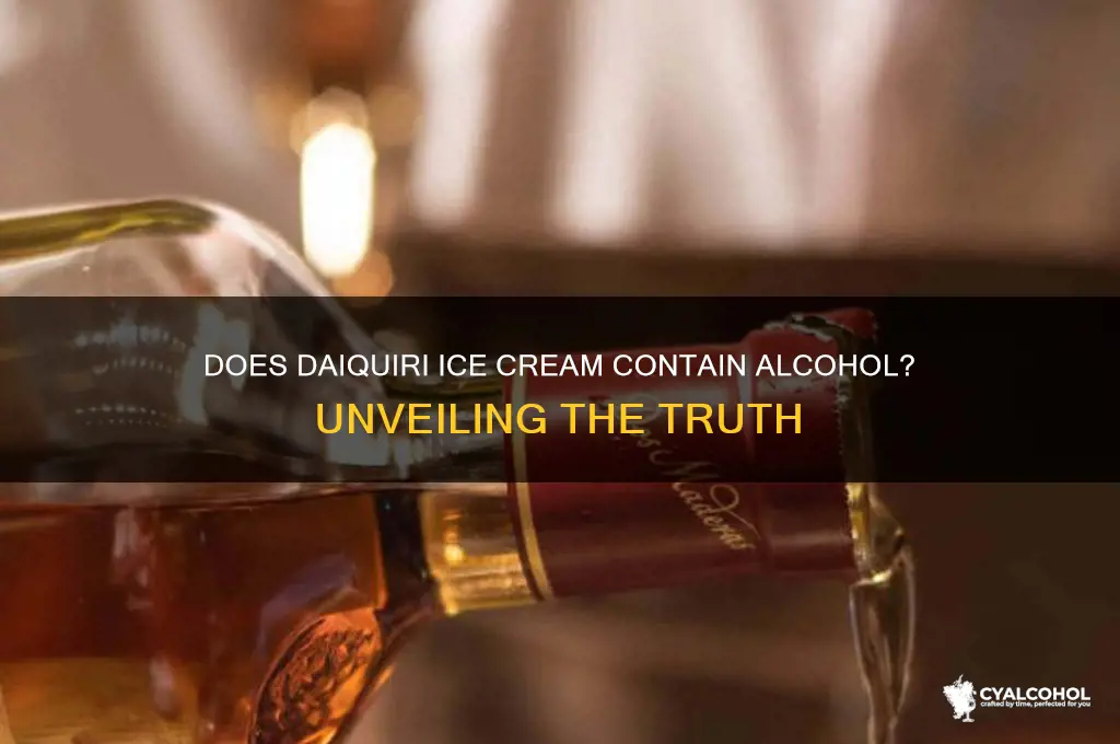 does daiquiri ice cream have alcohol