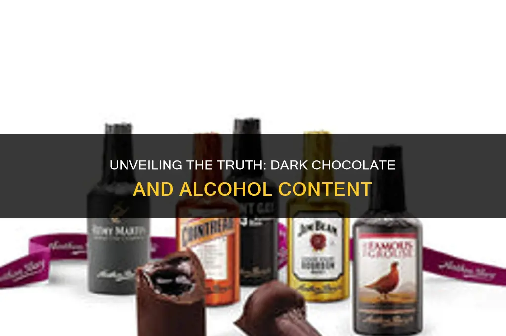 does dark chocolate has alcohol