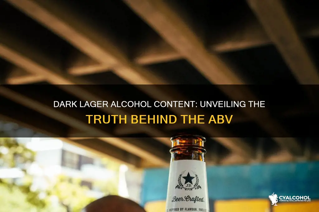 does dark lager have more alcohol