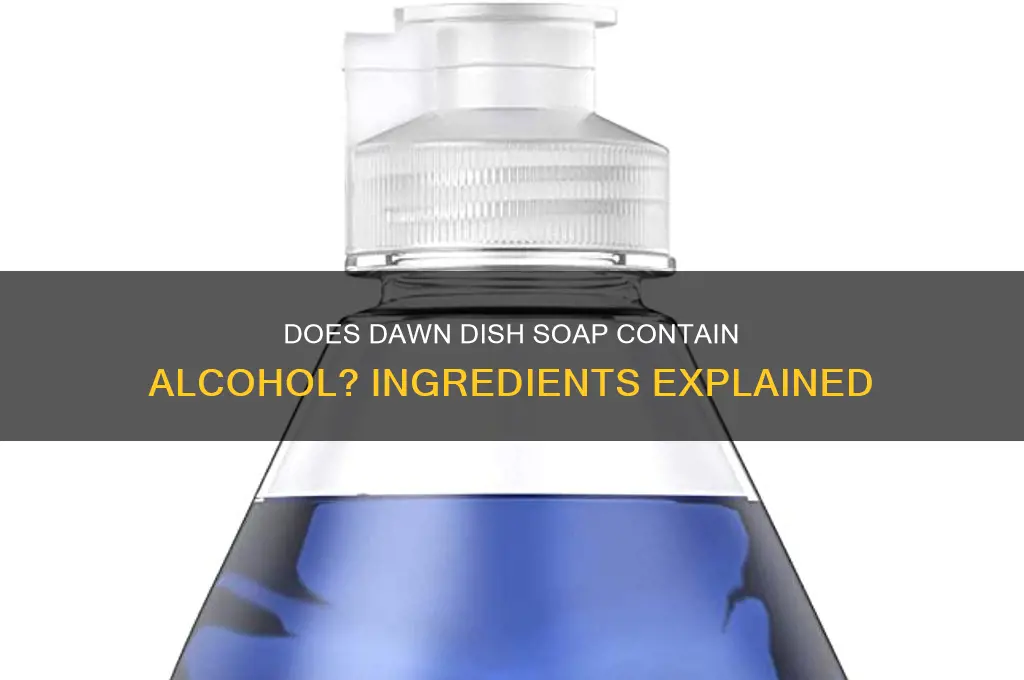 does dawn dish soap have alcohol in it