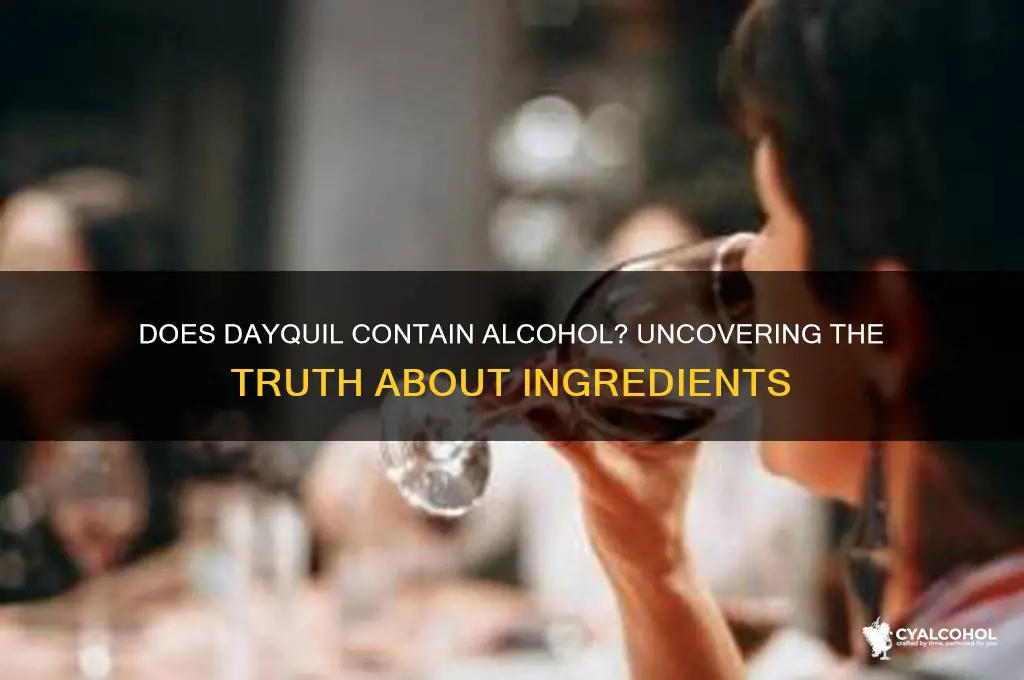 does dayquil has alcohol