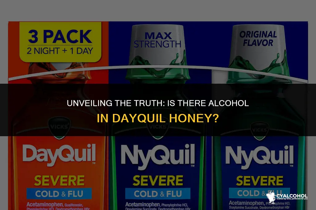 does dayquil honey have alcohol