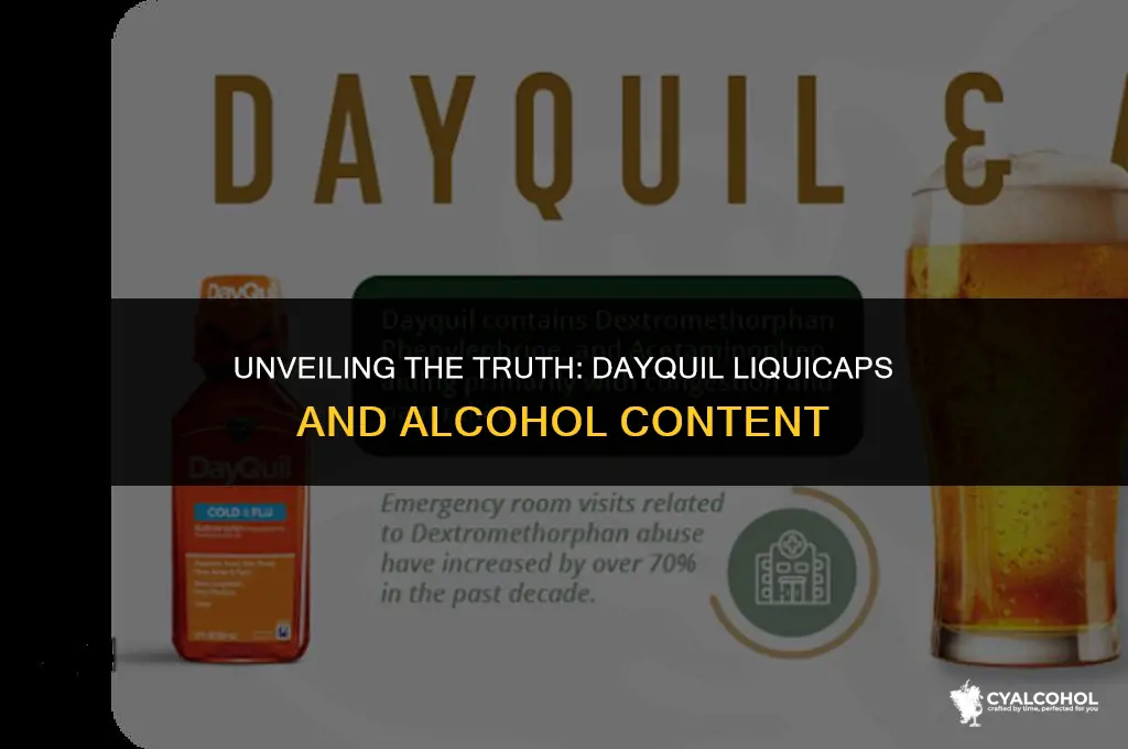 does dayquil liquicaps have alcohol