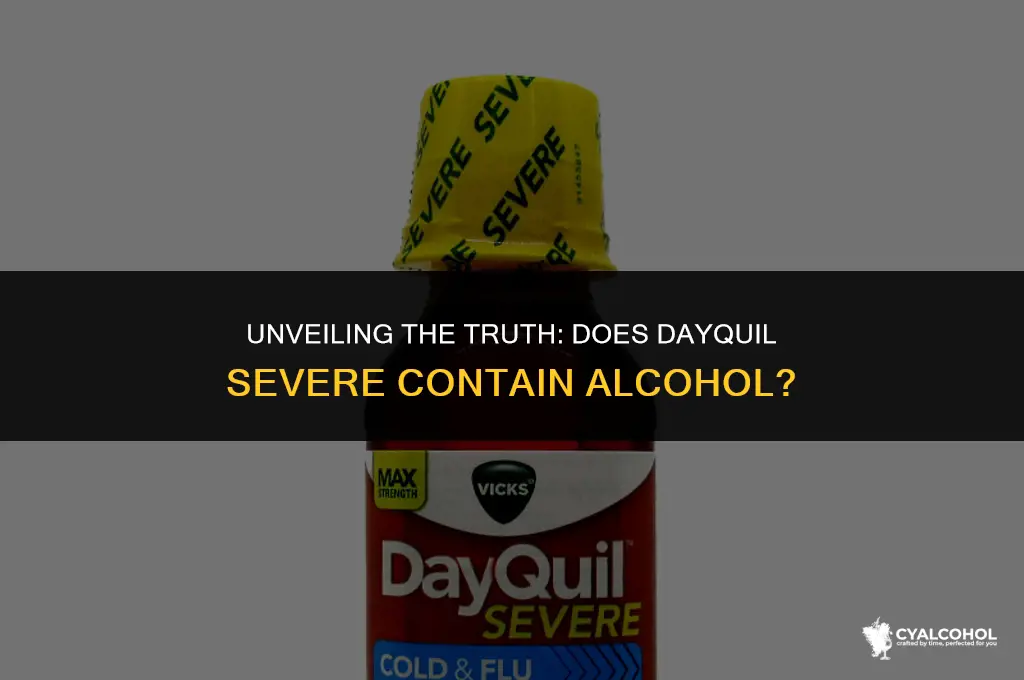 does dayquil severe have alcohol