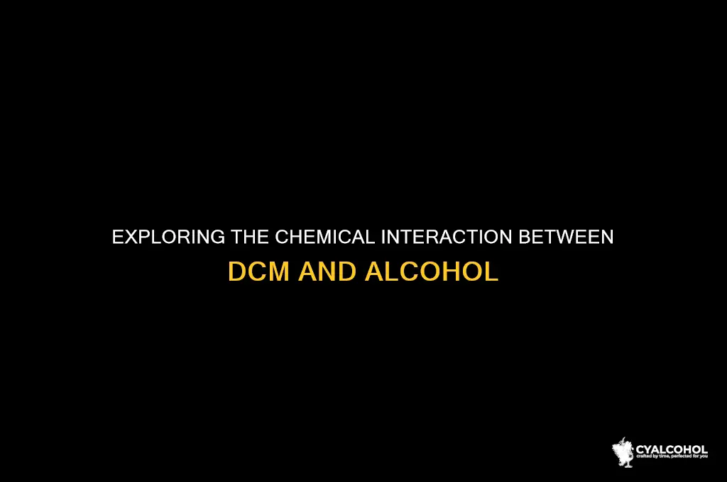 does dcm and alcohol react