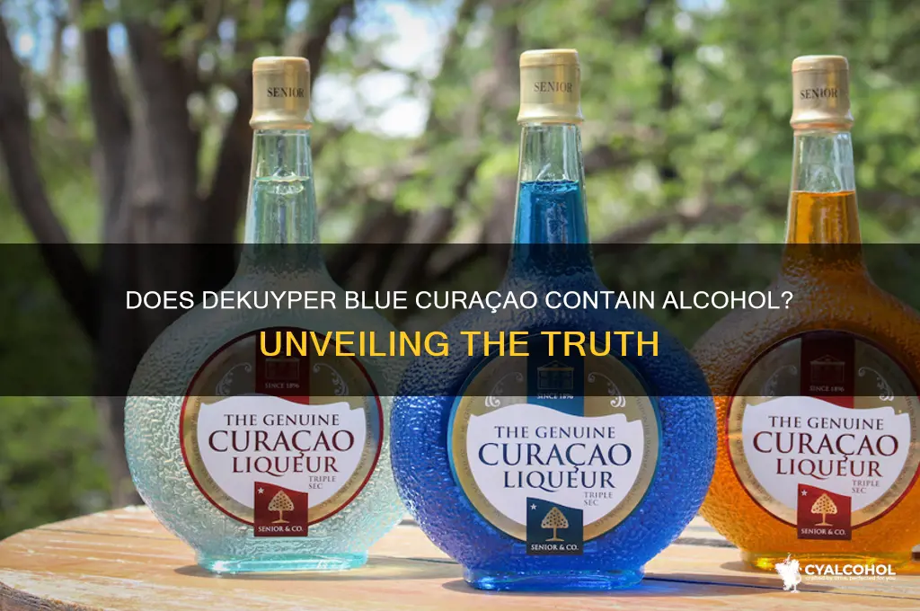 does dekuyper blue curacao have alcohol in it