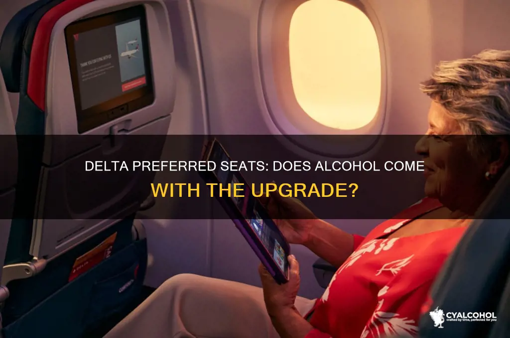 does delta seats preferred include alcohol