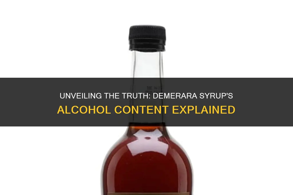 does demerara syrup have alcohol