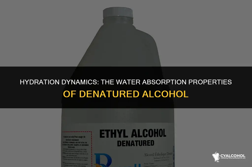 does denatured alcohol absorb water
