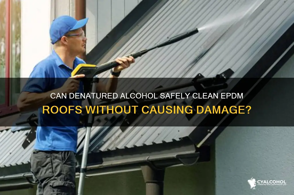 does denatured alcohol damage epdm roof