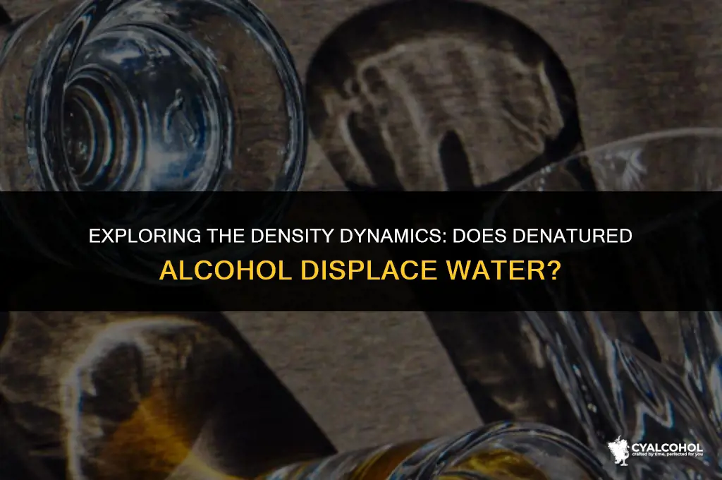 does denatured alcohol displace water