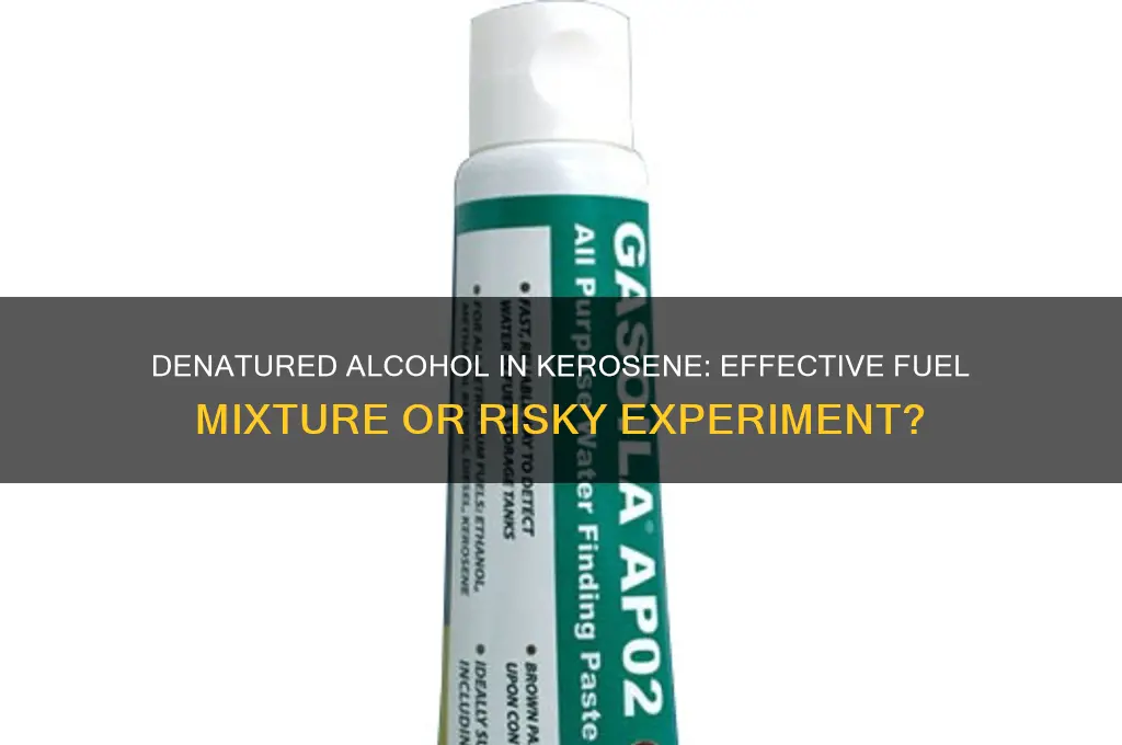 does denatured alcohol in kerosene work