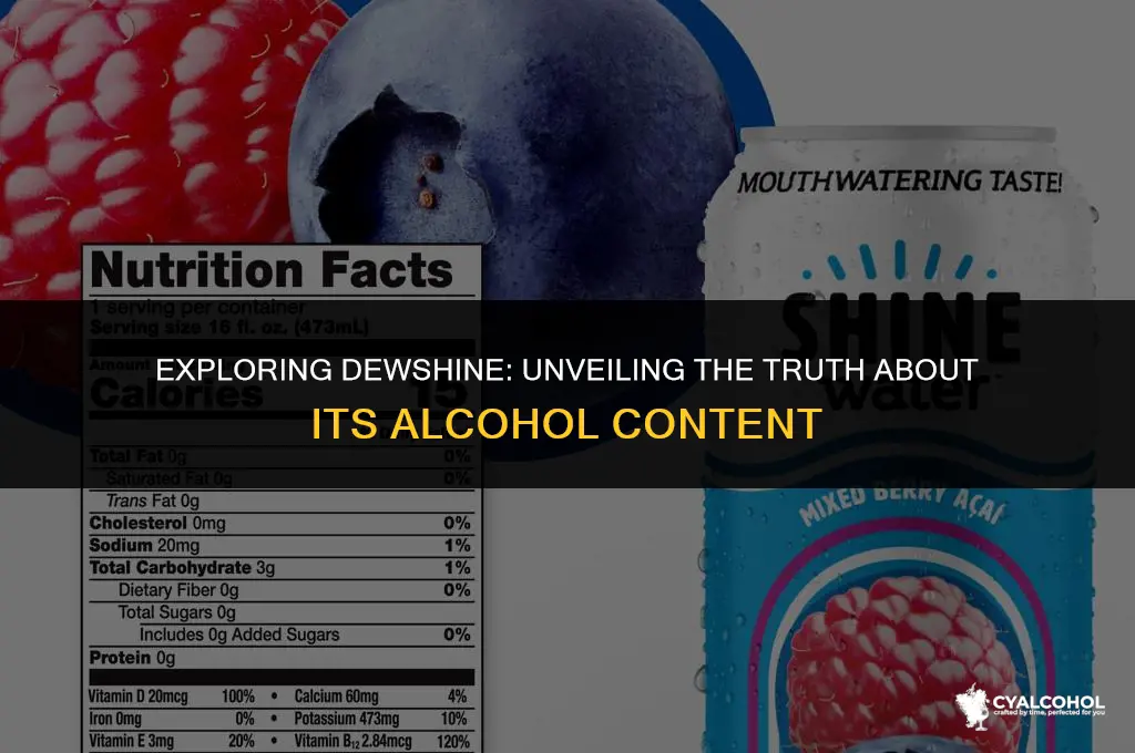 does dewshine have any alcohol