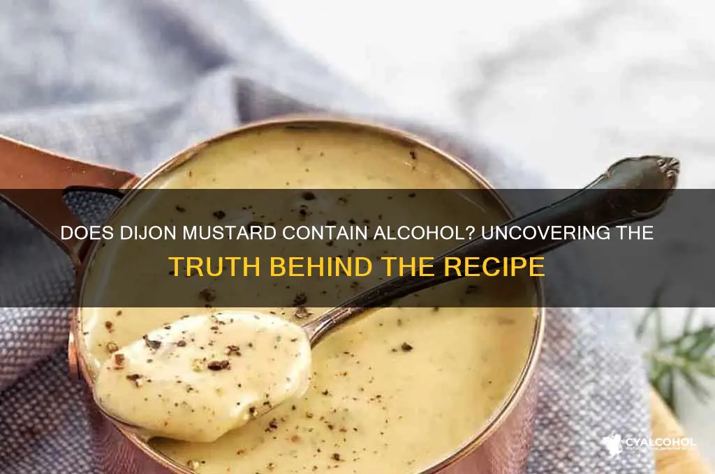 does dijon mustard have alcohol