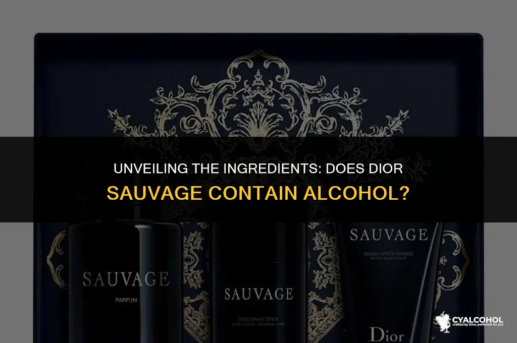 does dior sauvage have alcohol