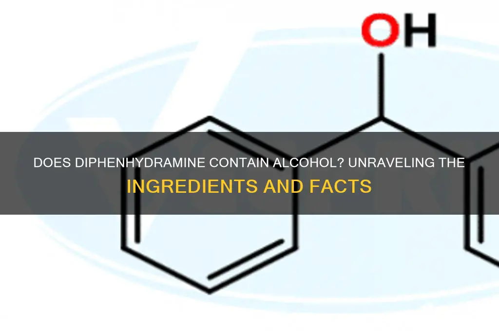 does diphenhydramine have alcohol in it