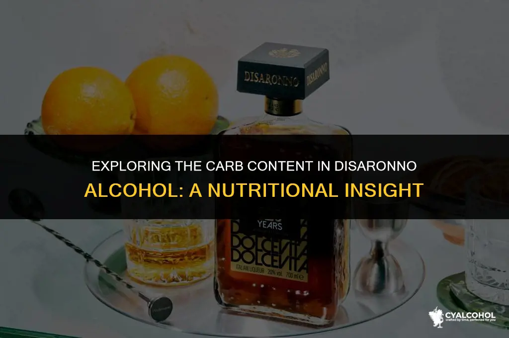 does disaronno alcohol have carbs