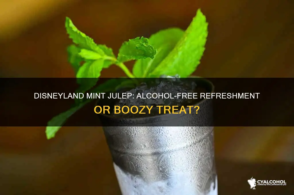 does disneyland mint julep have alcohol