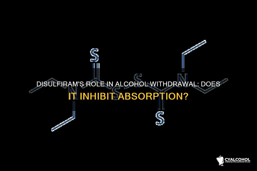 does disulfram inhibit the absorbtion of alcohol withdrawal