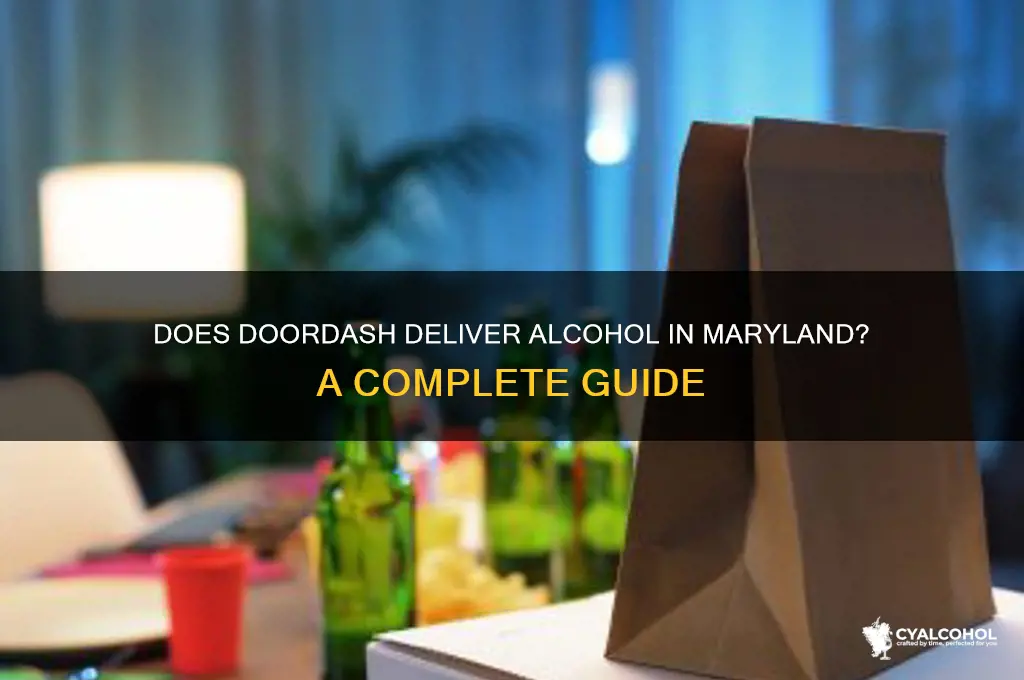 does doordash deliver alcohol in maryland