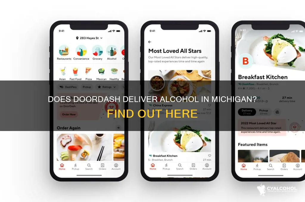 does doordash deliver alcohol in michigan