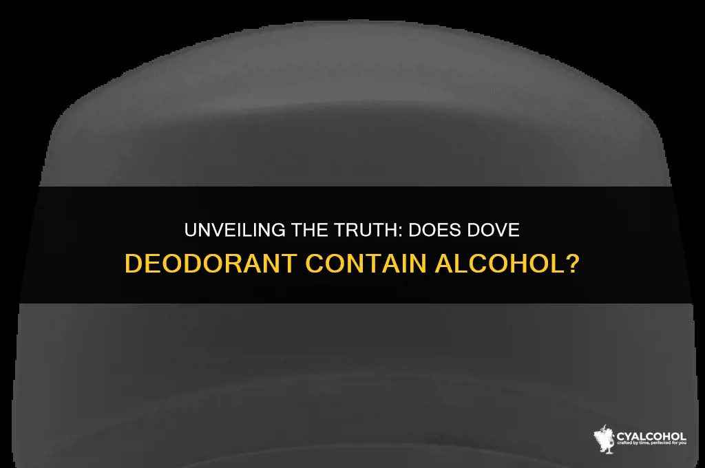 does dove deodorant have alcohol